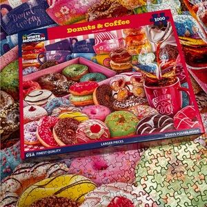 White Mountain Donuts & Coffee Puzzle - Vibrant Colors